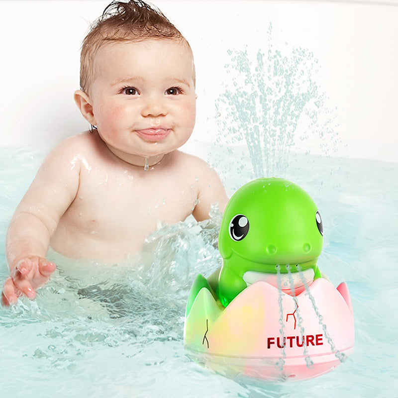 Brinquedos de Banho de Dinossauro com Pulverizador Automático de Água & Luz