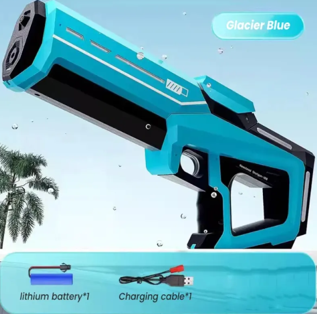 Pistola de Água Elétrica com Design Transparente
