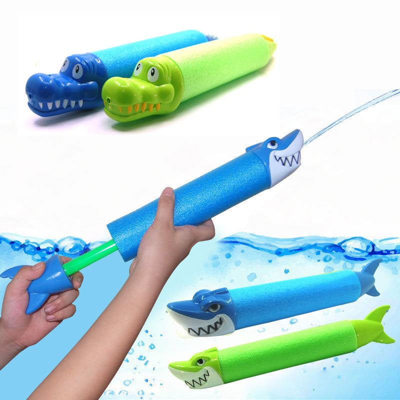Brinquedo de Praia Pistola de Água com Cabeça de Animal - Tubarão & Crocodilo
