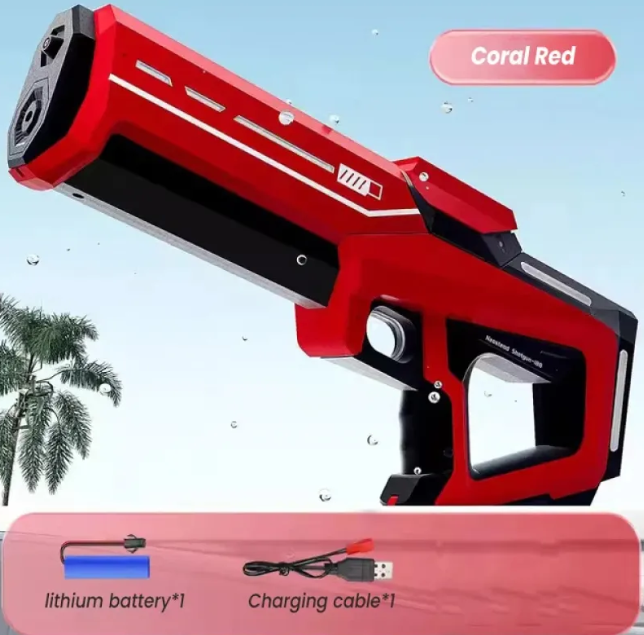 Pistola de Água Elétrica com Design Transparente
