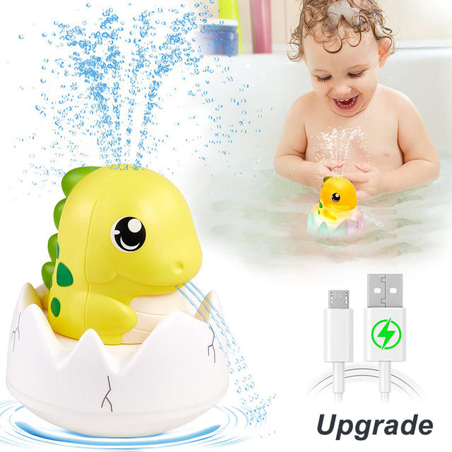Brinquedos de Banho de Dinossauro com Pulverizador Automático de Água & Luz
